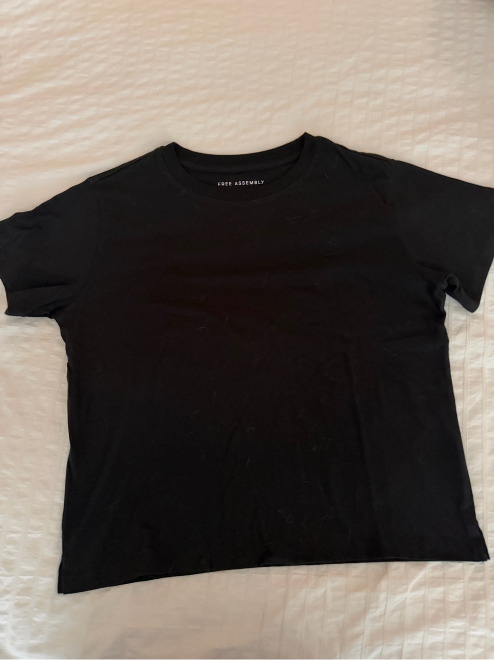 Free Assembly Women’s Black Crew Neck T-Shirt Sz S